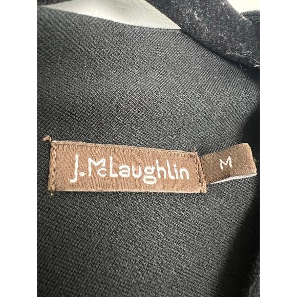 J. McLaughlin Black Ponte Knit Sleeveless Stretch Sheath Dress Medium Career - Picture 4 of 5